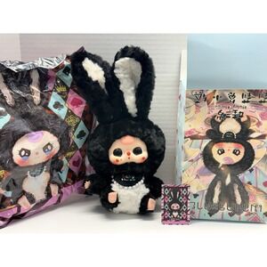 Authentic Baby Three Lily Rabbit Town Plush‎ - Baby Black Bunny - New, Open Bag